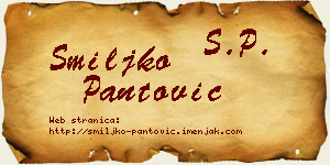 Smiljko Pantović vizit kartica